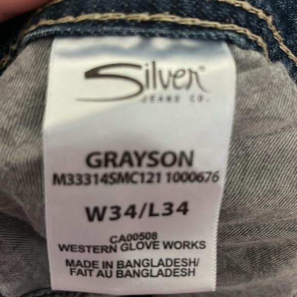 Light wash Jeans By Silver Size 34/34 (See measurements) - Picture 6 of 8